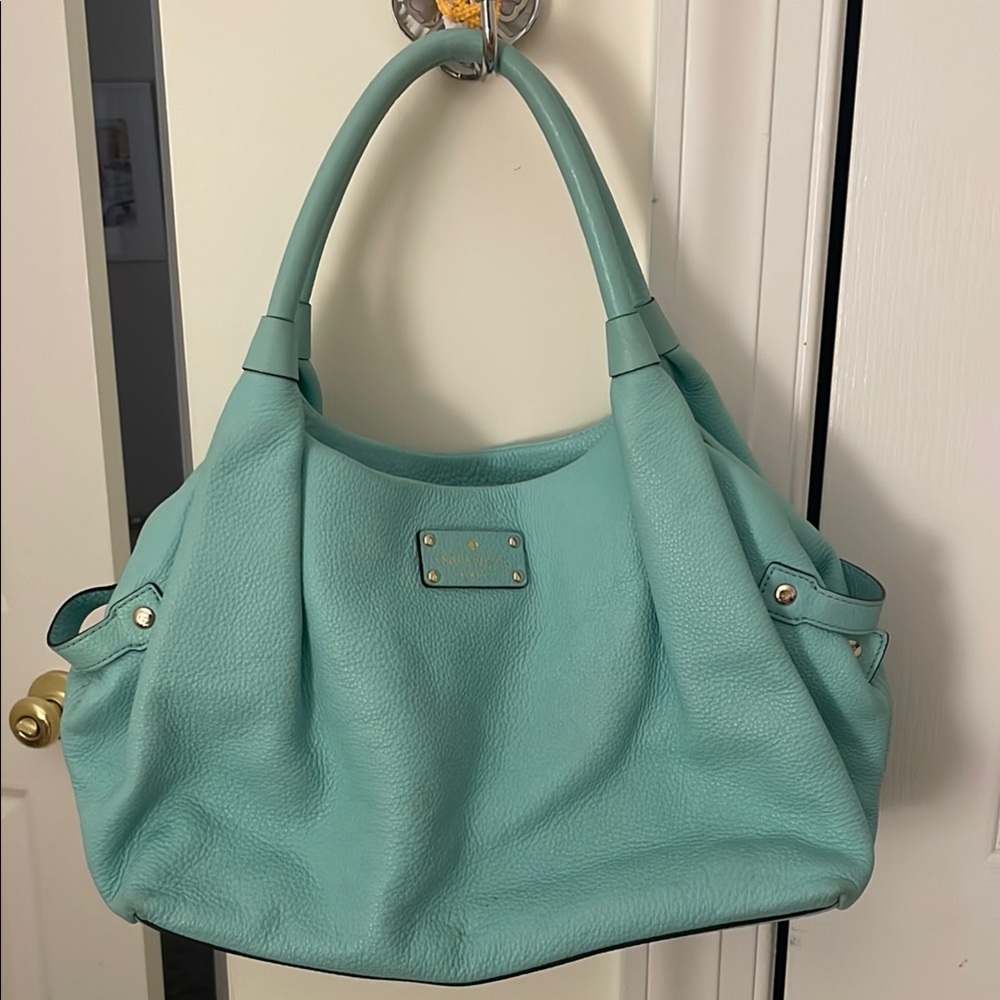 Kate Spade Aqua Leather Tote Bag